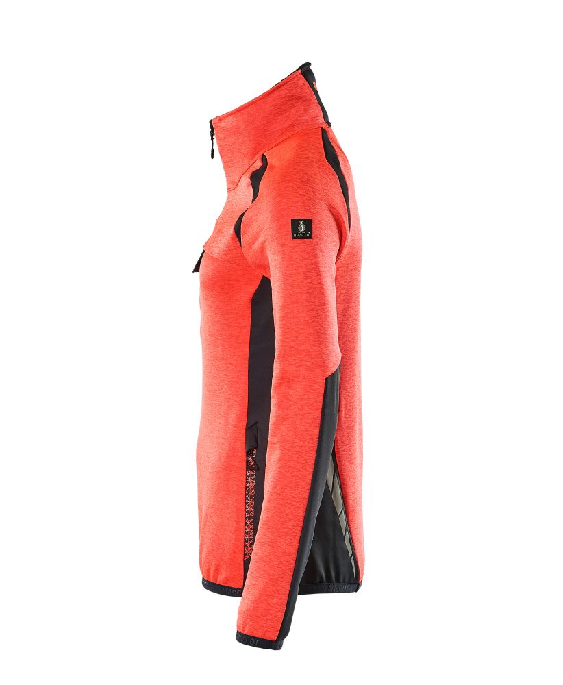 Mascot Damen Accelerate Safe Fleecepullover – rot/schwarzblau