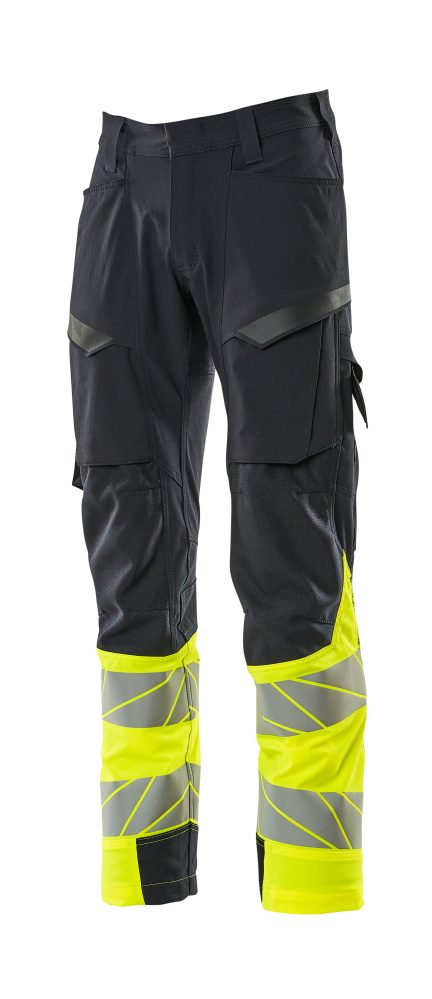 Mascot Kl.1 Accelerate Safe Warn Stretchbundhose – schwarzblau/gelb