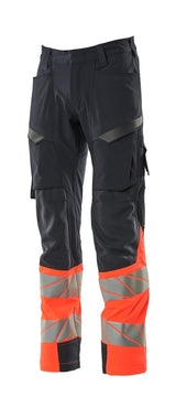 Mascot Kl.1 Accelerate Safe Warn Stretchbundhose – schwarzblau/rot