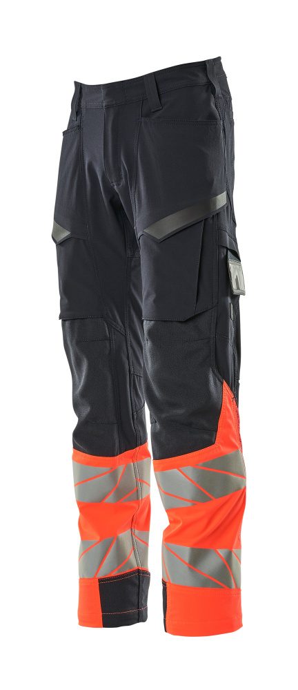 Mascot Kl.1 Accelerate Safe Warn Stretchbundhose – schwarzblau/rot