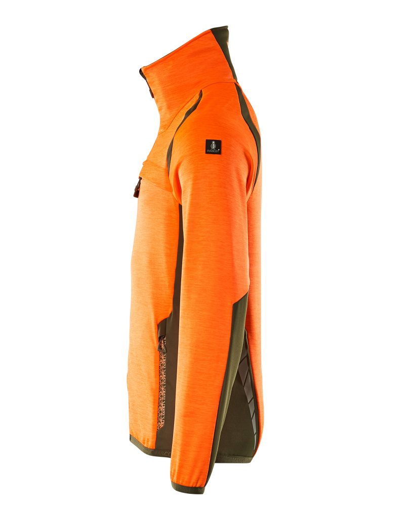 Mascot Accelerate Safe Fleecejacke – orange/moosgrün