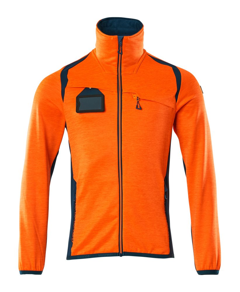 Mascot Accelerate Safe Fleecejacke – orange/dunkelpetroleum