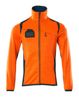 Mascot Accelerate Safe Fleecejacke – orange/dunkelpetroleum