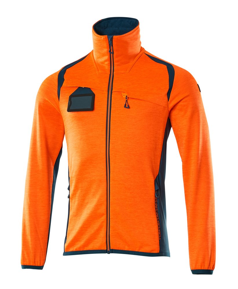 Mascot Accelerate Safe Fleecejacke – orange/dunkelpetroleum