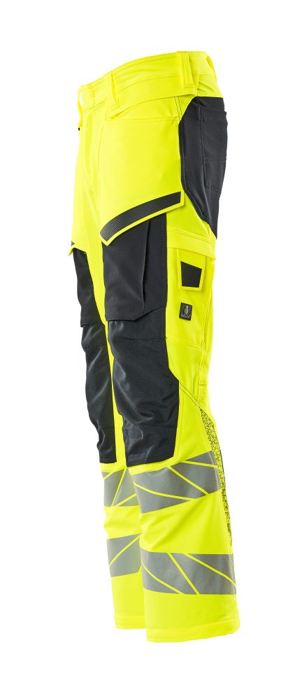 Mascot Accelerate Safe Masco Warnschutz Bundhose Stretch – gelb/schwarzblau
