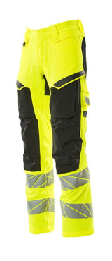 Mascot Accelerate Safe Masco Warnschutz Bundhose Stretch – gelb/schwarz