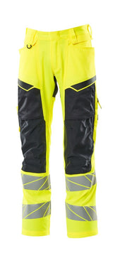 Mascot Accelerate Safe Warnschutz Bundhose Kl.2 – gelb/schwarzblau