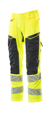 Mascot Accelerate Safe Warnschutz Bundhose Kl.2 – gelb/schwarzblau