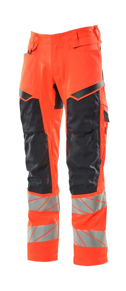 Mascot Accelerate Safe Warnschutz Bundhose Kl.2 – rot/schwarzblau