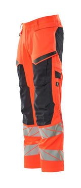 Mascot Accelerate Safe Warnschutz Bundhose Kl.2 – rot/schwarzblau