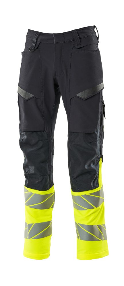 Mascot Accelerate Safe Warnschutz Arbeitshose – schwarzblau/gelb