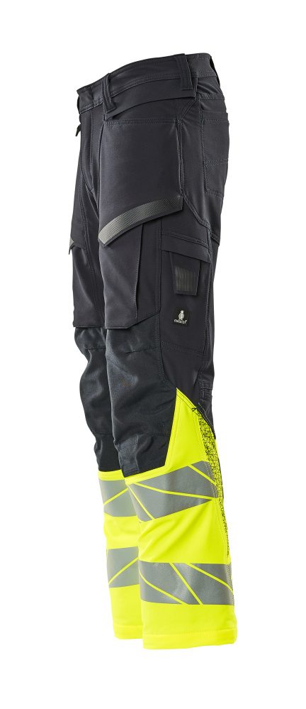 Mascot Accelerate Safe Warnschutz Arbeitshose – schwarzblau/gelb