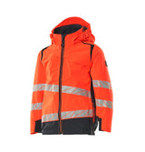Mascot Accelerate Safe Kinder HiVis Hardshelljacke – rot/schwarzblau