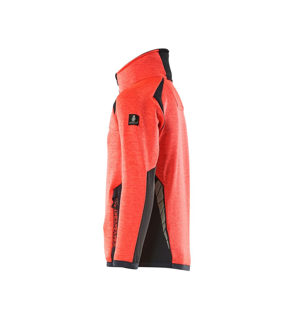Mascot Accelerate Safe Kinder HiVis Fleecepullover – rot/schwarzblau