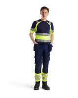 Blåkläder 3421 Warnschutz T-Shirt – marine/gelb