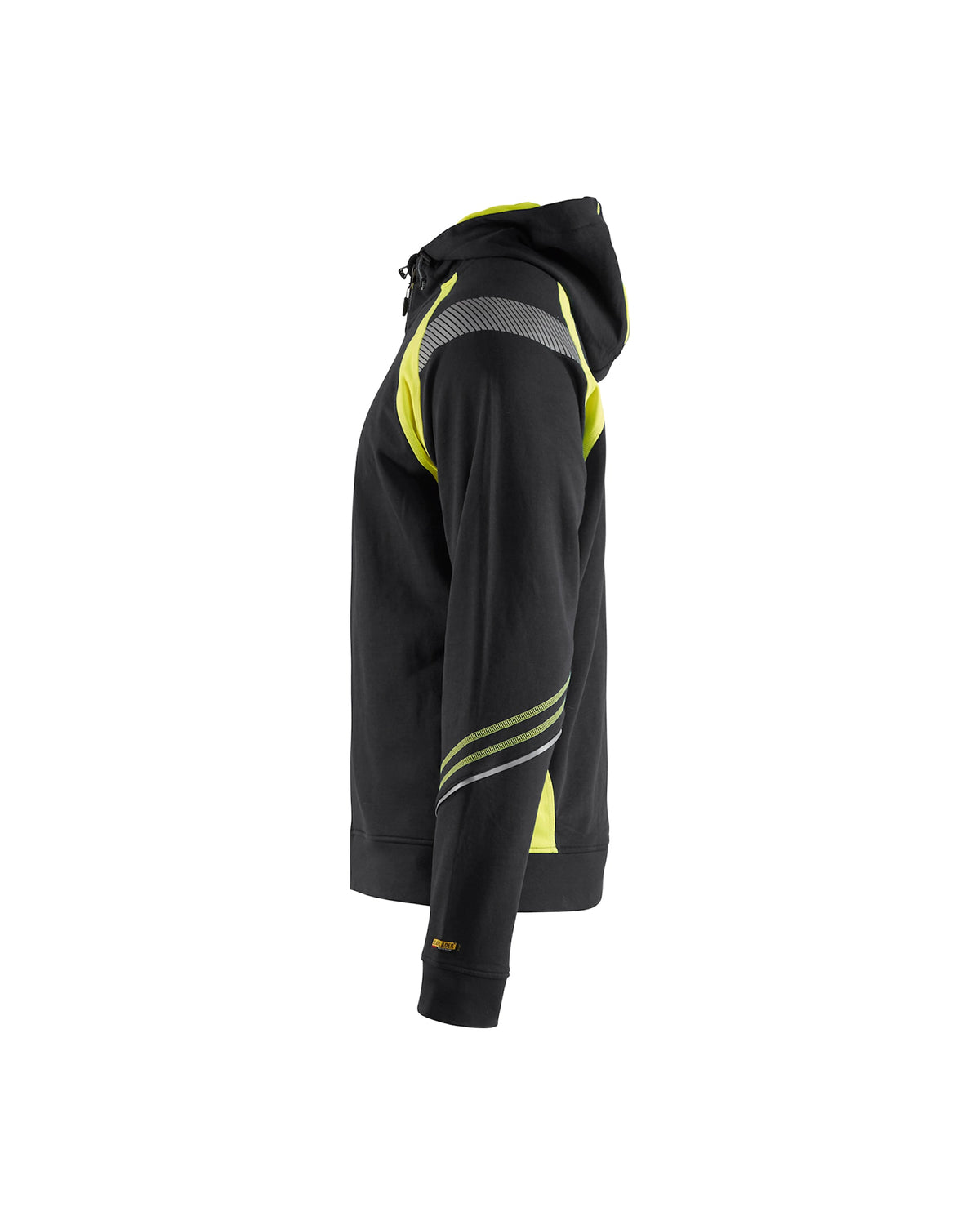 Blåkläder 3433 Kapuzen-Sweatjacke – schwarz/gelb