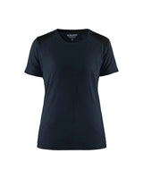 Blåkläder Damen 3479 T-Shirt – dunkelmarine/schwarz