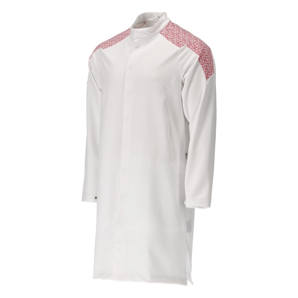 Mascot 20154-511 Food&Care Stretch Arbeitsmantel – weiß/verkehrsrot