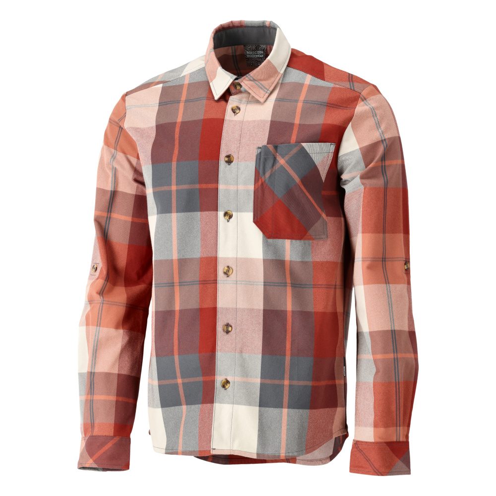 Mascot 22904-446 Customized Flanellhemd – herbstrot-kariert