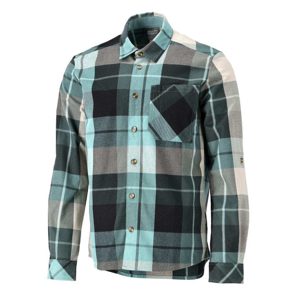 Mascot 22904-446 Customized Flanellhemd – waldgrün-kariert