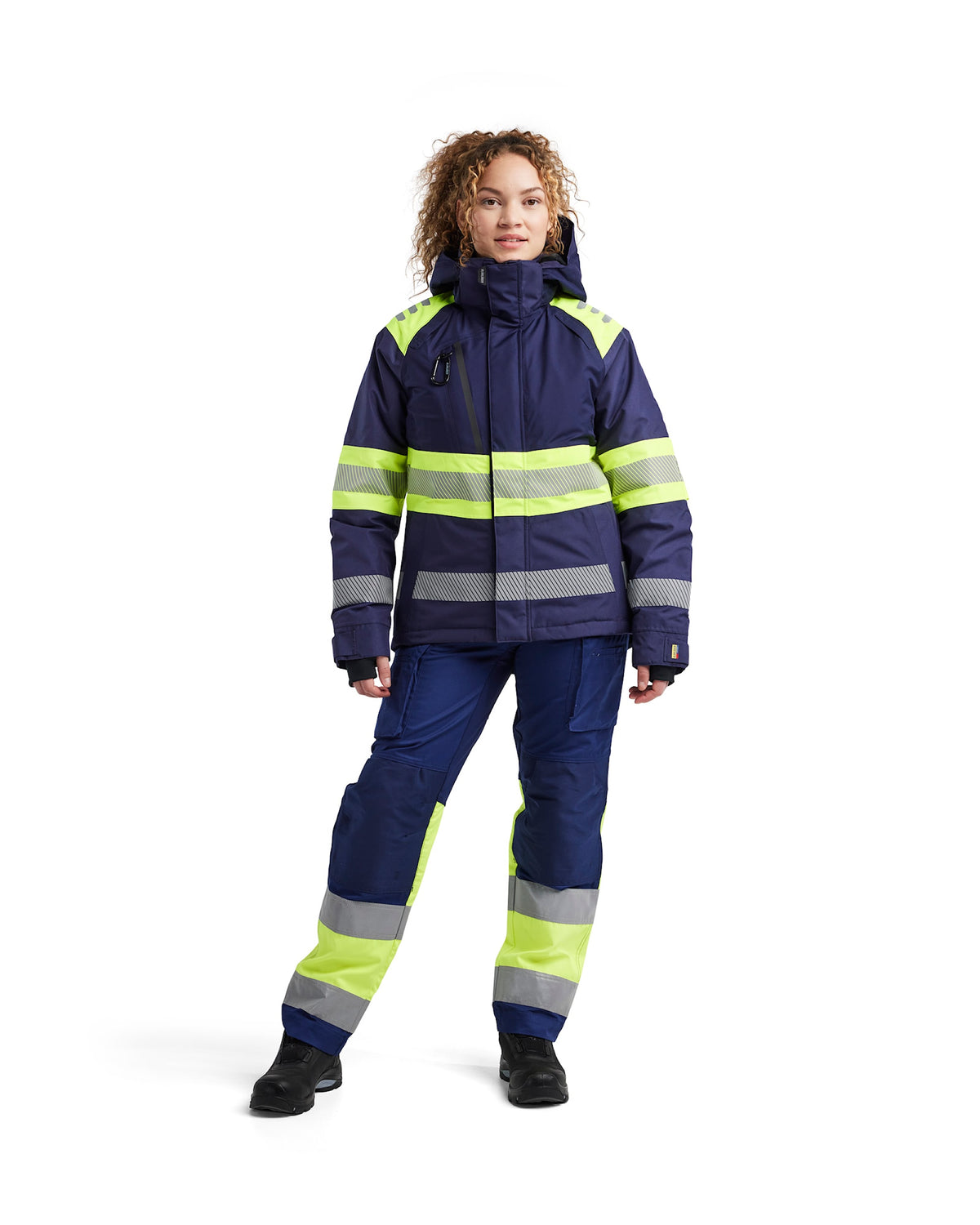 Blåkläder Damen 4470 Warnschutz Winterjacke Kl 1 – marine/orange