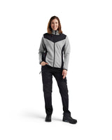 Blåkläder Damen 5943 Strickjacke – grau-melange/schwarz