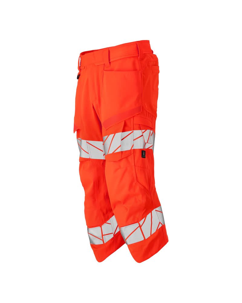 Mascot Ac Safe Warnschutz-Dreiviertel-Stretchhose – hi-vis rot
