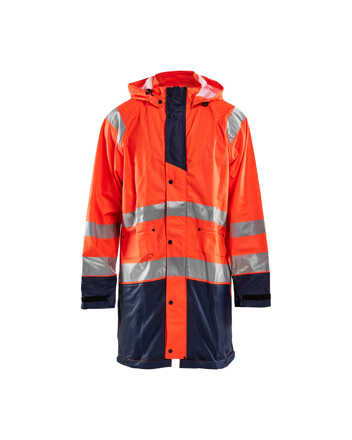 Blåkläder 4324 Level 1 Warnschutz Regenmantel – orange/marine