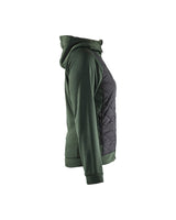 Blåkläder Damen 3464 Hybrid Kapuzen-Sweatjacke – herbstgrün/schwarz