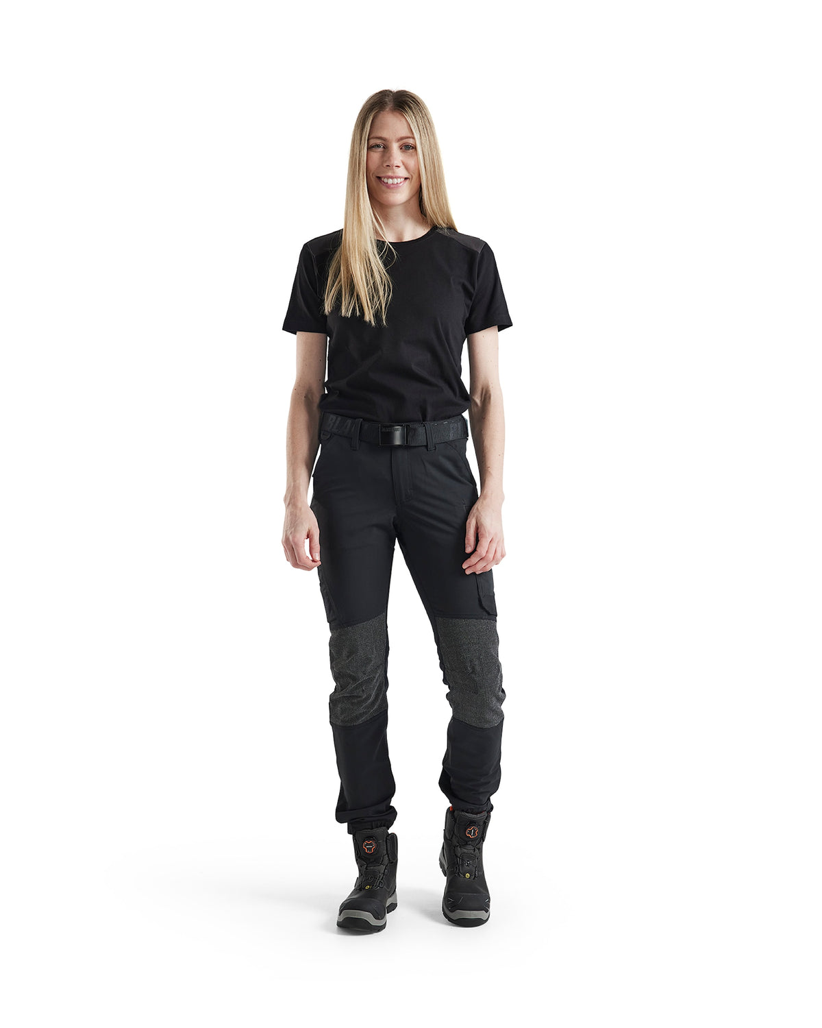 Blåkläder Damen 3479 T-Shirt – schwarz/dunkelgrau