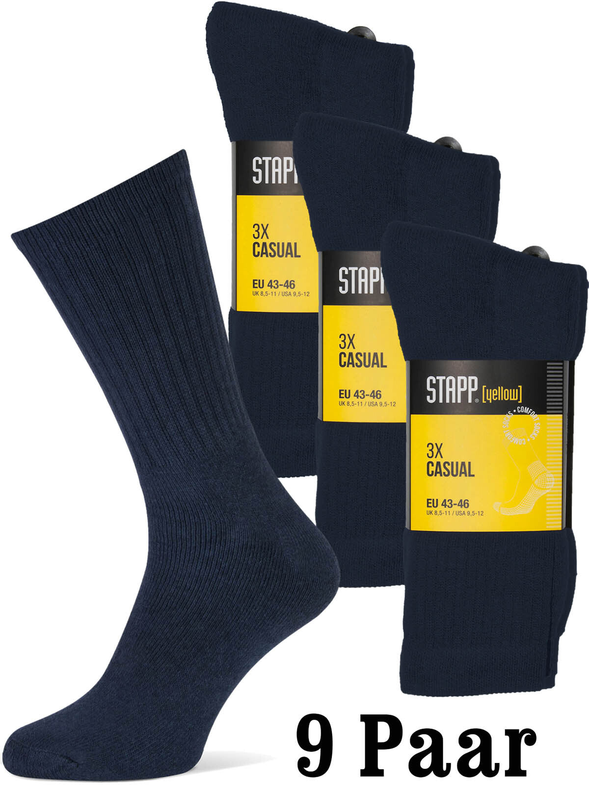 Stapp Yellow Casual 6 x 3er Pack