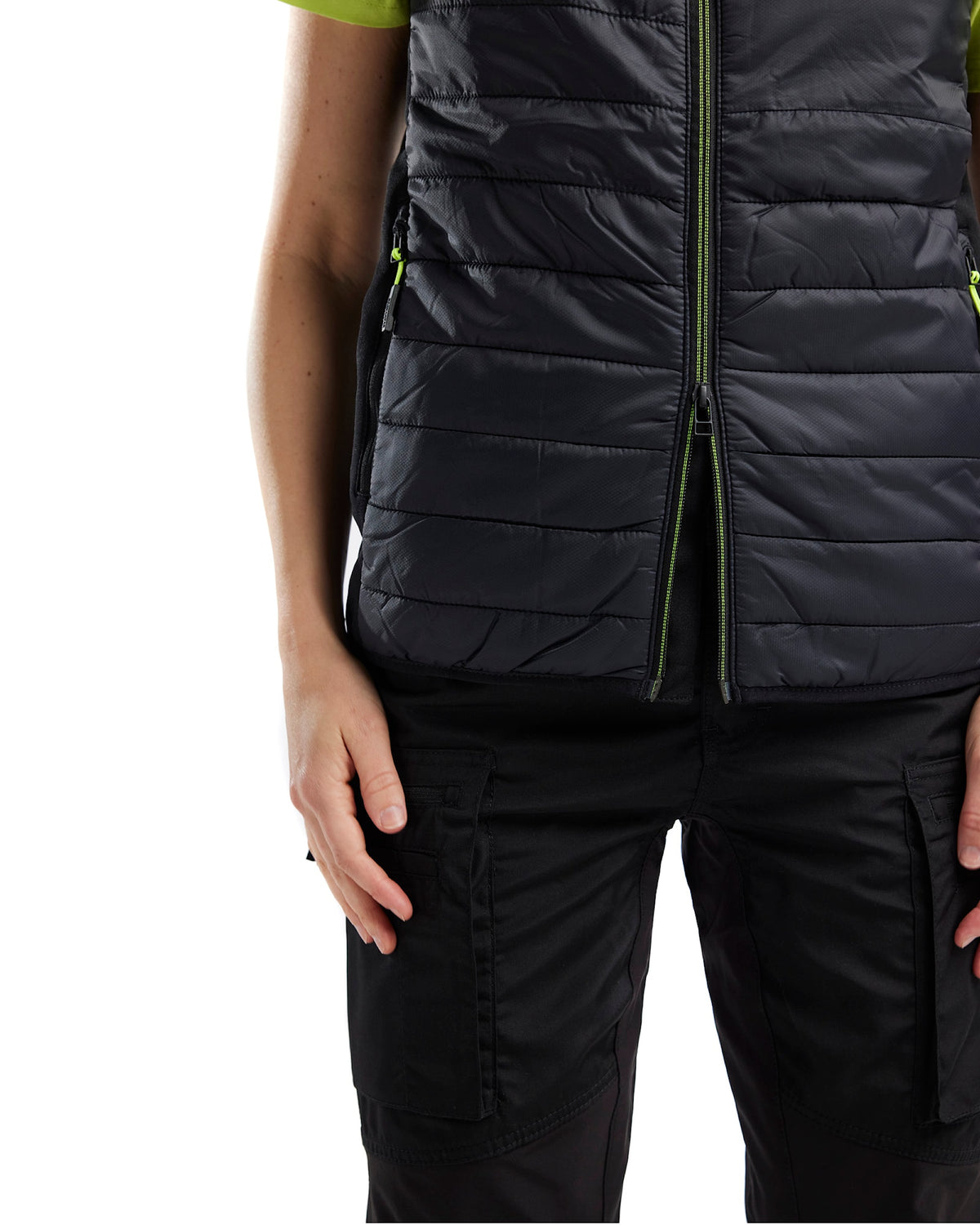Blåkläder Damen 3864 Unite Steppweste – schwarz/gelb