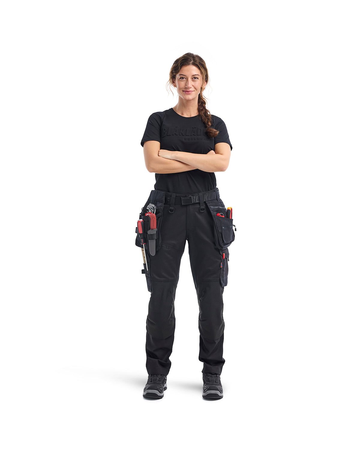 Blåkläder Damen Stretch 7170 Arbeitshose – schwarz/schwarz
