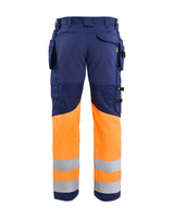 Blåkläder 1558 Warnschutz Stretch Handwerkerhose – marine/orange