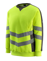 Mascot Wigton Safe Supreme Warn-Sweatshirt – warngelb/anthrazit