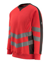 Mascot Wigton Safe Supreme Warn-Sweatshirt – rot/anthrazit