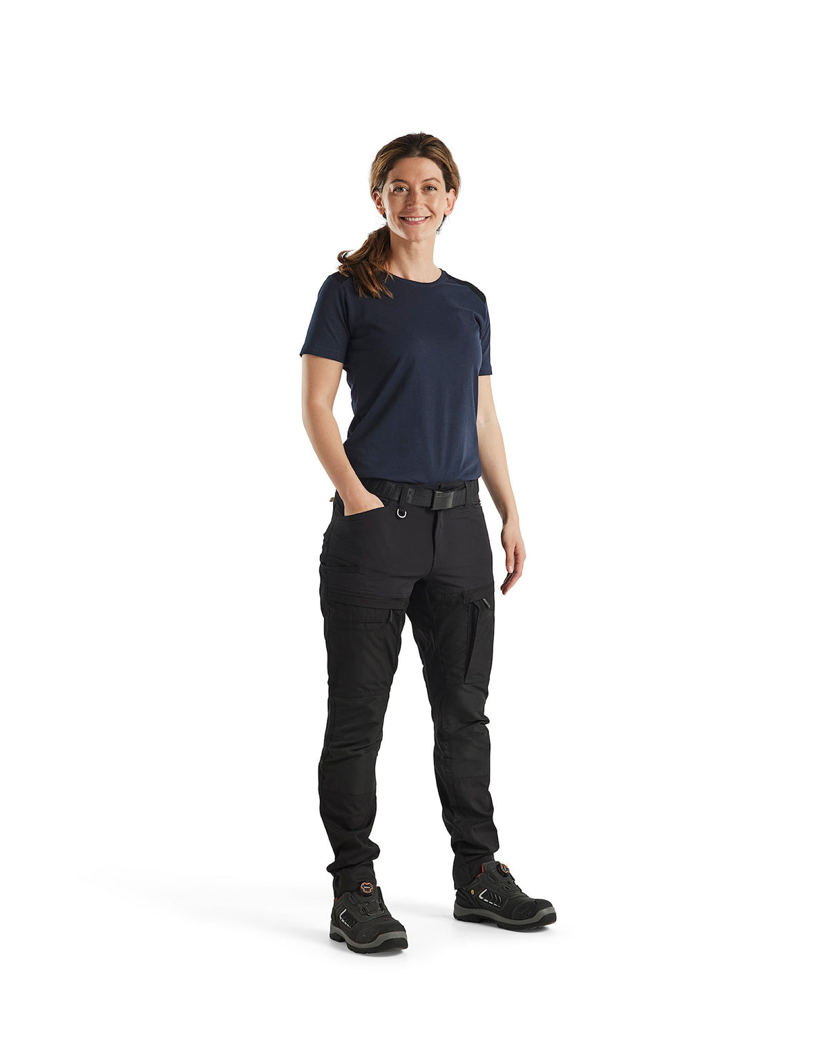 Blåkläder Damen 3479 T-Shirt – dunkelmarine/schwarz