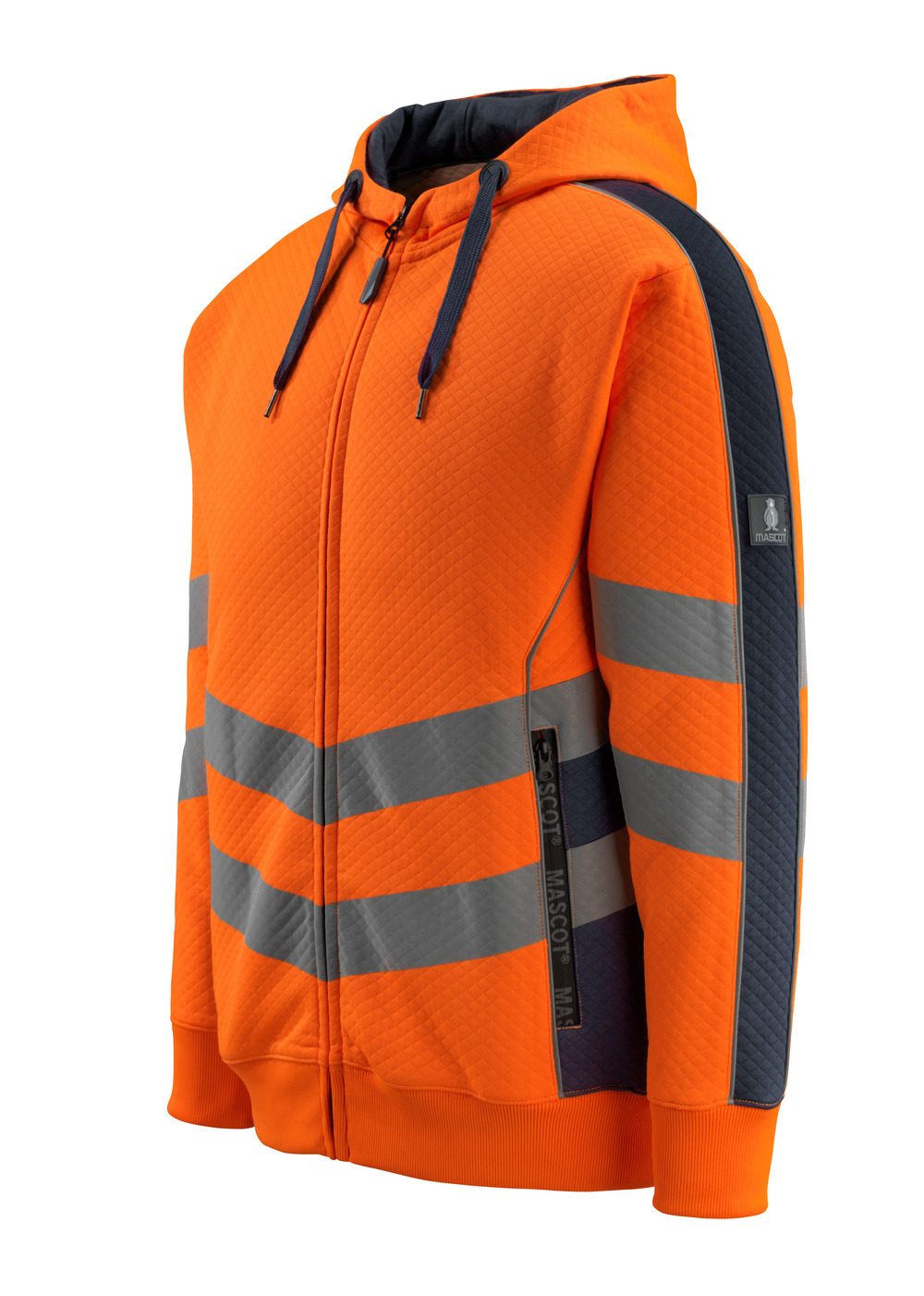Mascot Corby Safe Supreme Warn-Kapuzensweater – orange/schwarzblau