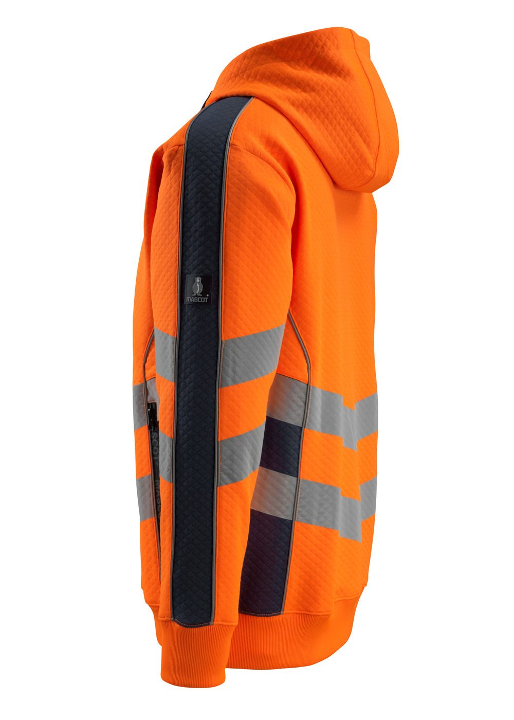 Mascot Corby Safe Supreme Warn-Kapuzensweater – orange/schwarzblau