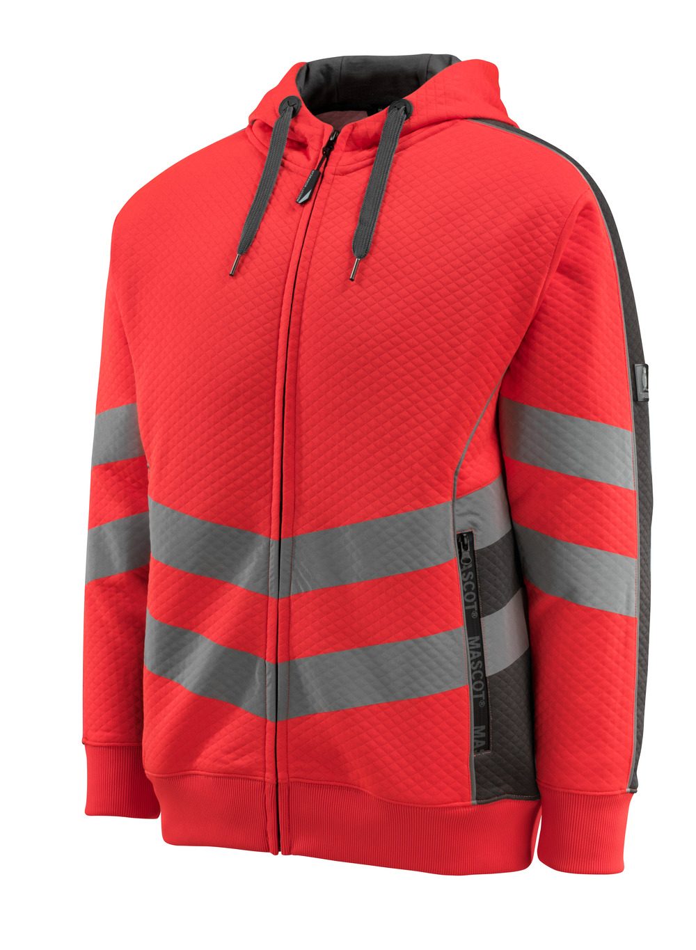 Mascot Corby Safe Supreme Warn-Kapuzensweater – rot/anthrazit