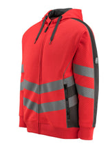 Mascot Corby Safe Supreme Warn-Kapuzensweater – rot/anthrazit