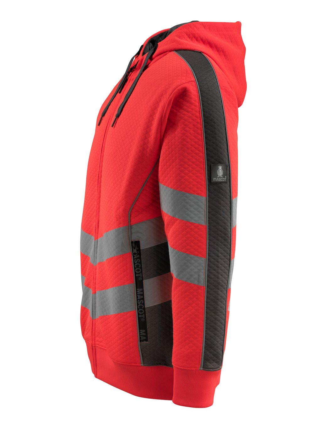 Mascot Corby Safe Supreme Warn-Kapuzensweater – rot/anthrazit