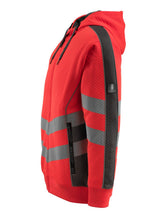 Mascot Corby Safe Supreme Warn-Kapuzensweater – rot/anthrazit
