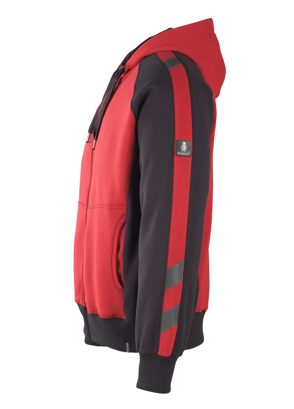 Mascot Wiesbaden Unique Kapuzen-Sweatshirt – rot/schwarz