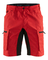 Blåkläder 1449 Service-Shorts Stretch – rot/schwarz