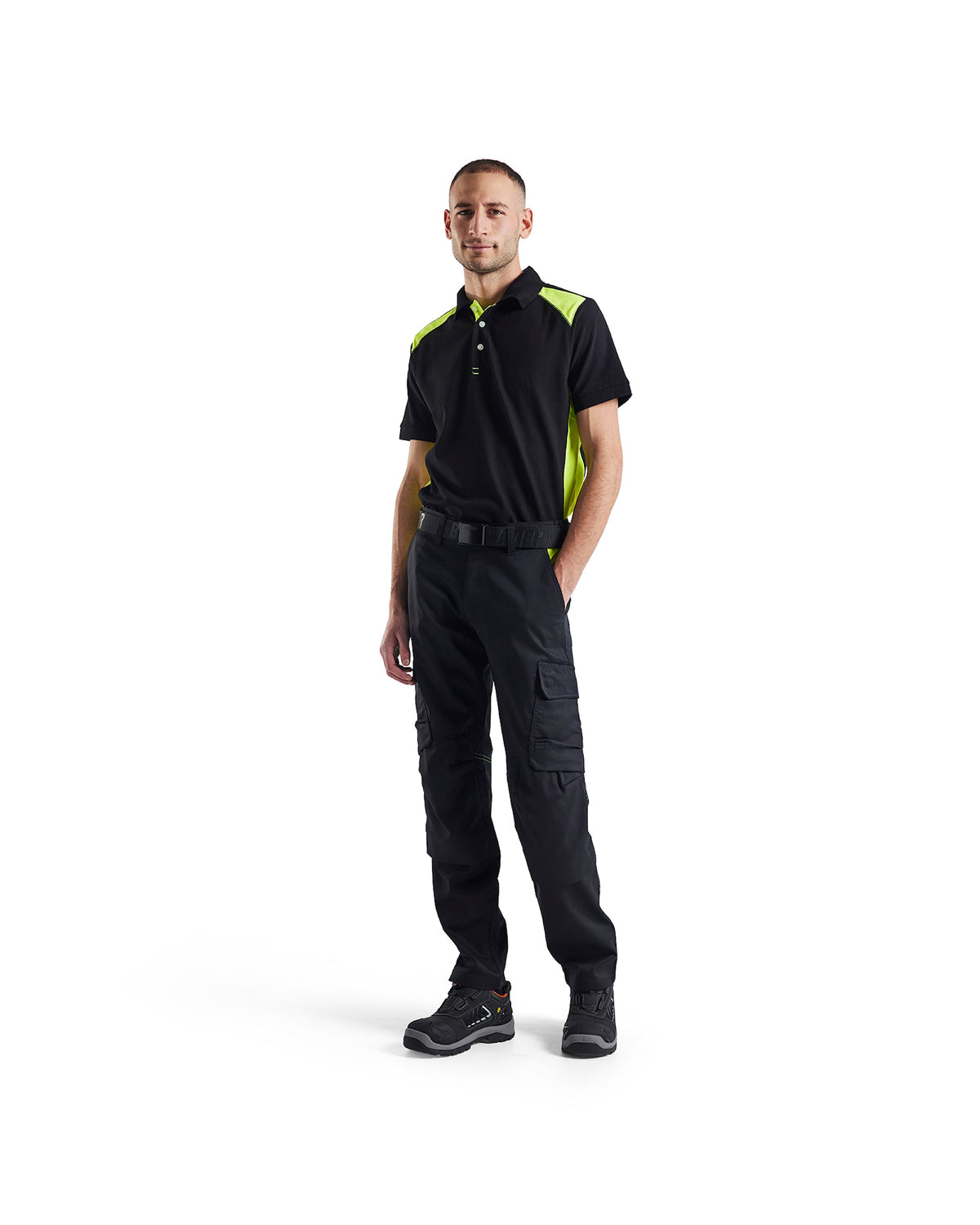 Blåkläder 1448 Industrie Stretch Bundhose – schwarz/gelb