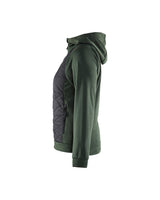 Blåkläder Damen 3464 Hybrid Kapuzen-Sweatjacke – herbstgrün/schwarz