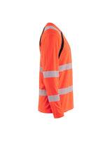 Blåkläder 3599 Warnschutz UV Langarmshirt – rot/schwarz