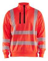 Blåkläder 3564 Warnschutz Zip-Sweatshirt Kl. 3 – rot