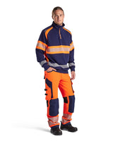 Blåkläder 3553 Warnschutz Zip-Sweatshirt Kl. 1 – marine/orange